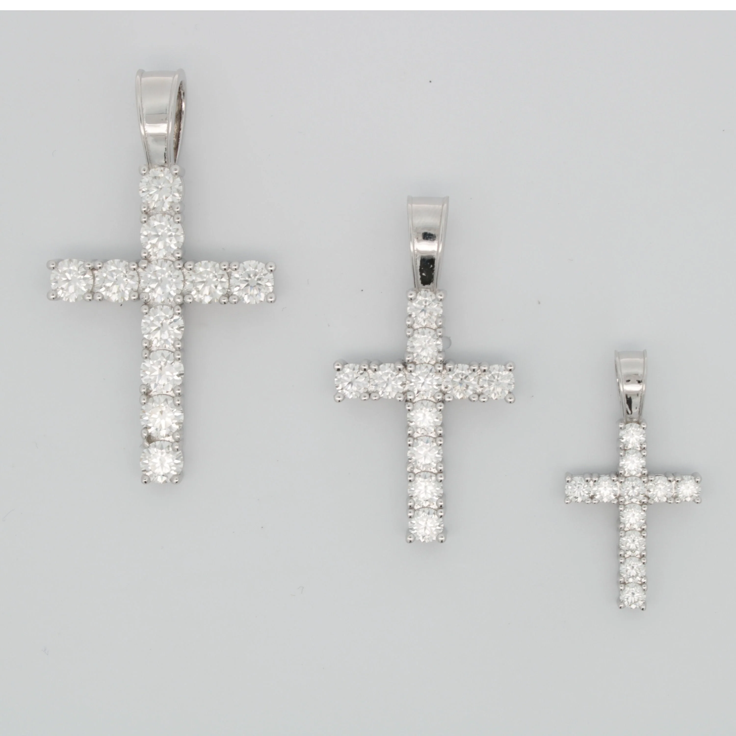 Moissanite Cross Religious Pendant Medium - Image 7